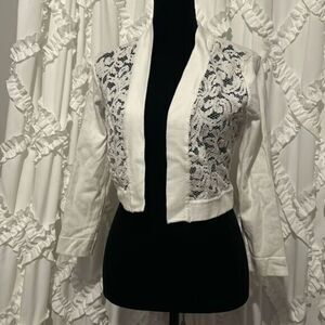 Calvin Klein open front lace cardigan small   B